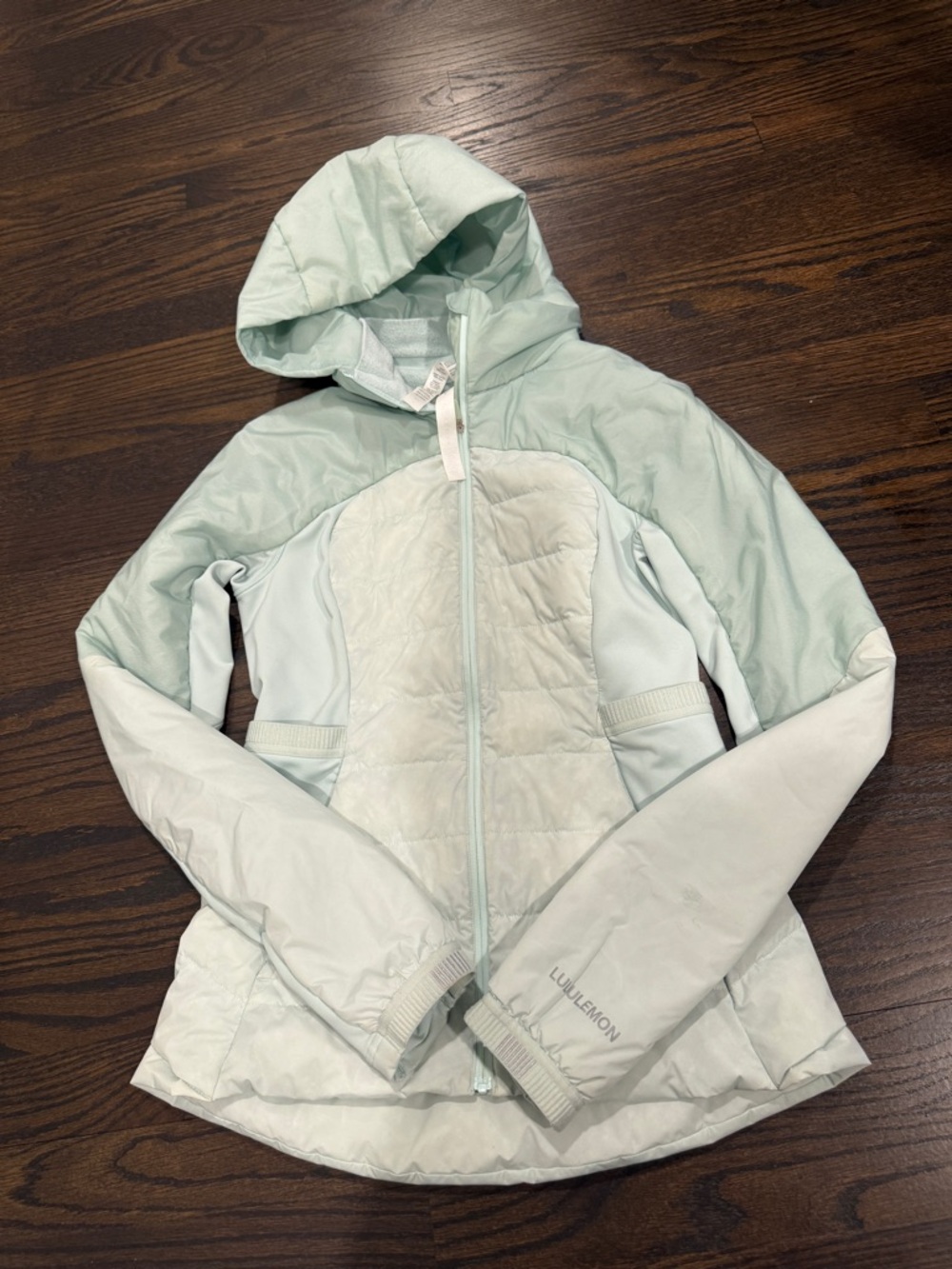 lululemon athletica Mint Green Hooded Puffer Jacket